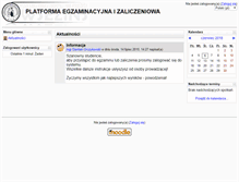 Tablet Screenshot of egzamin.wsez.pl